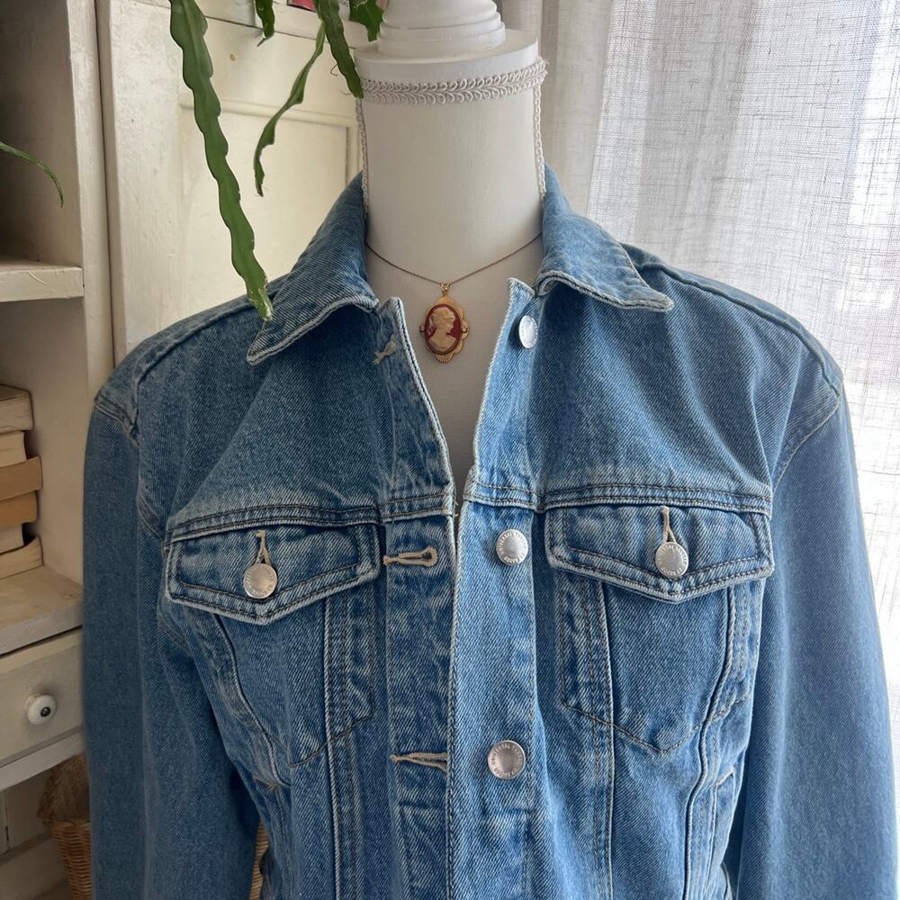 Upcycled quilt jacket denim jacket size XS - Picture 5 of 6